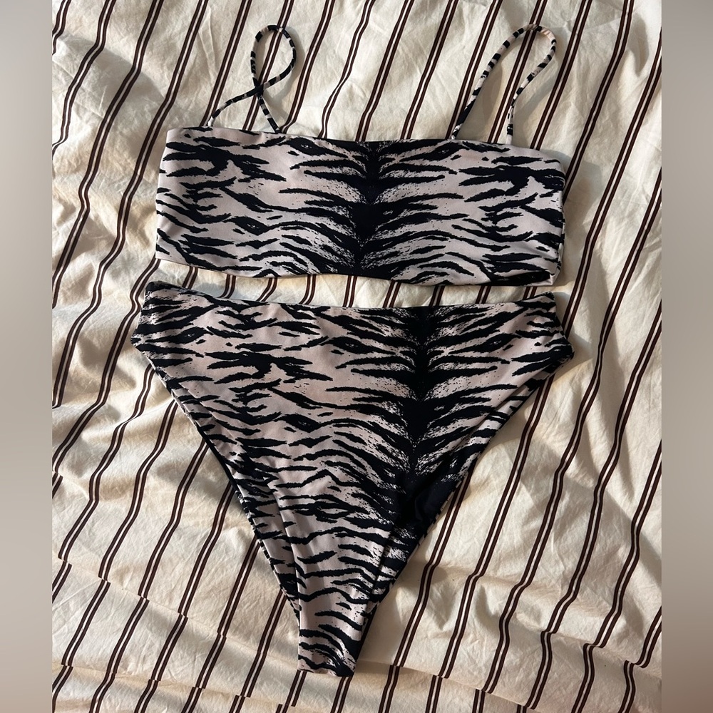 Stone Fox Swim Animal Print Bikini Set